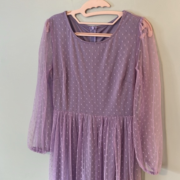 SHEIN women’s maxi dress. Small, lilac dot - Picture 3 of 6